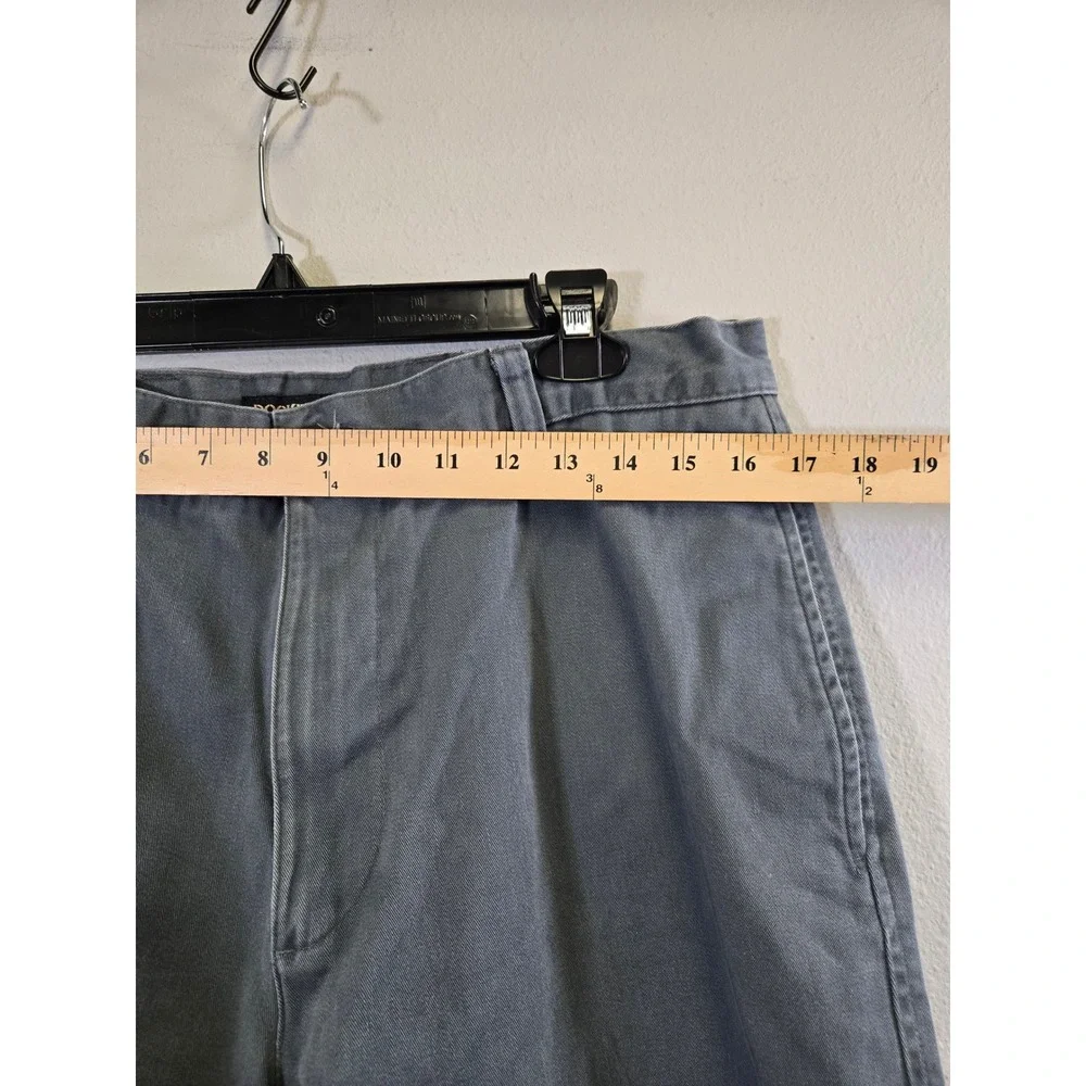 Dockers Vintage Khakis Cotton Twill Straight Leg Chino Pants Blue Gray 34x34